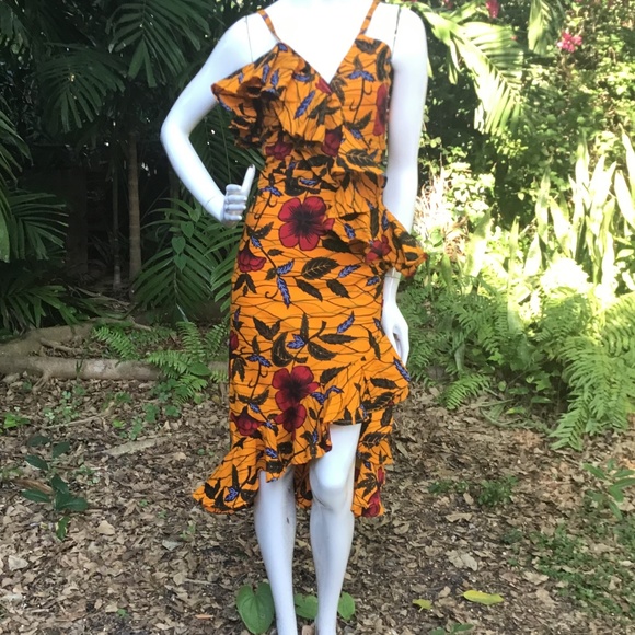 Vintage cotton Dress African fabric - Picture 1 of 9